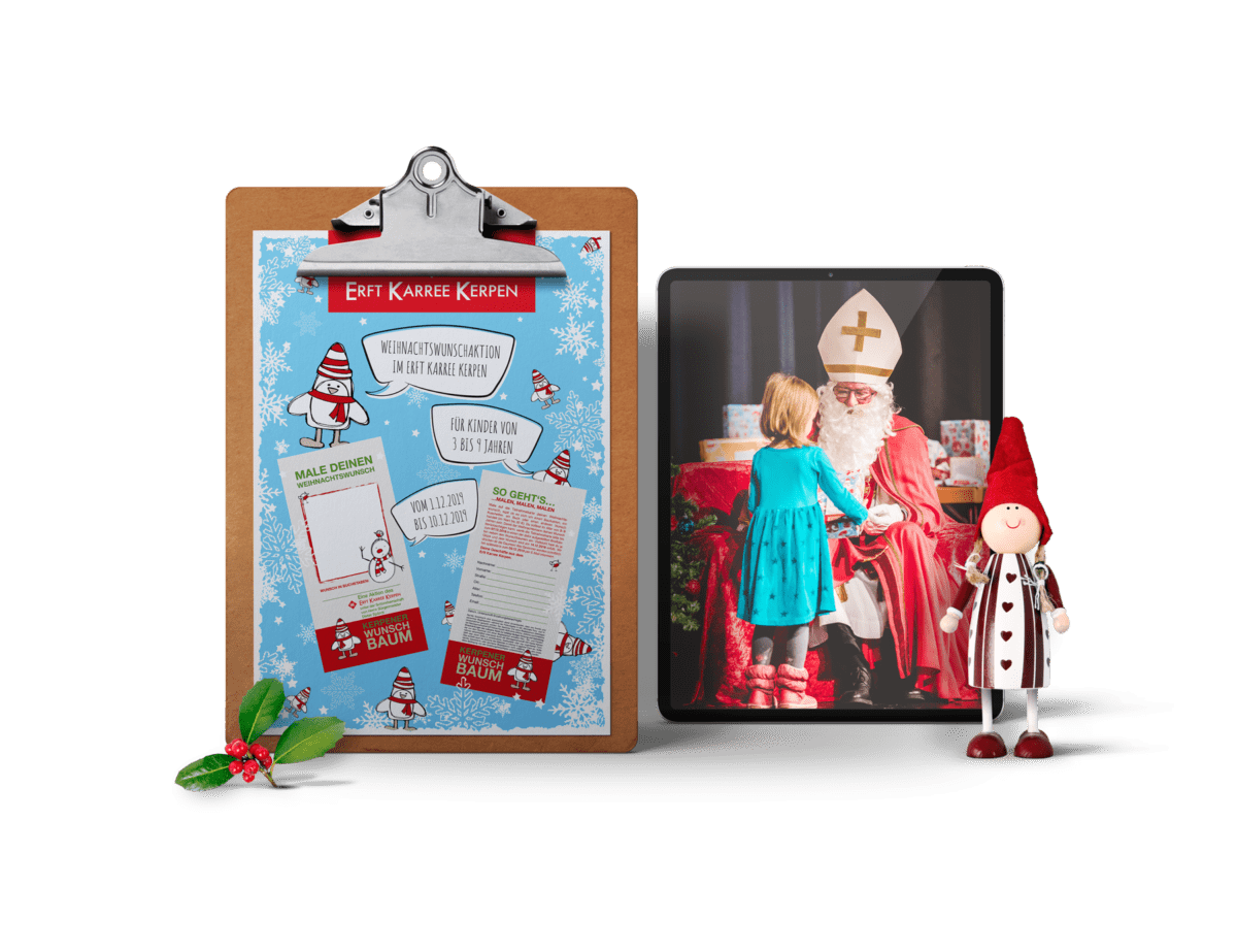 Weihnachtsgewinnspiel eines Fachmarktzentrums